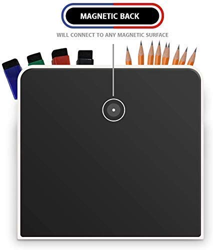 Magnetic Marker Holder - Strong Durable Plastic Organizer for Whiteboard, Fridge, Locker & Cabinet Storage (2-Pack, White) - Perfect for Office, Classroom & Home Organization
