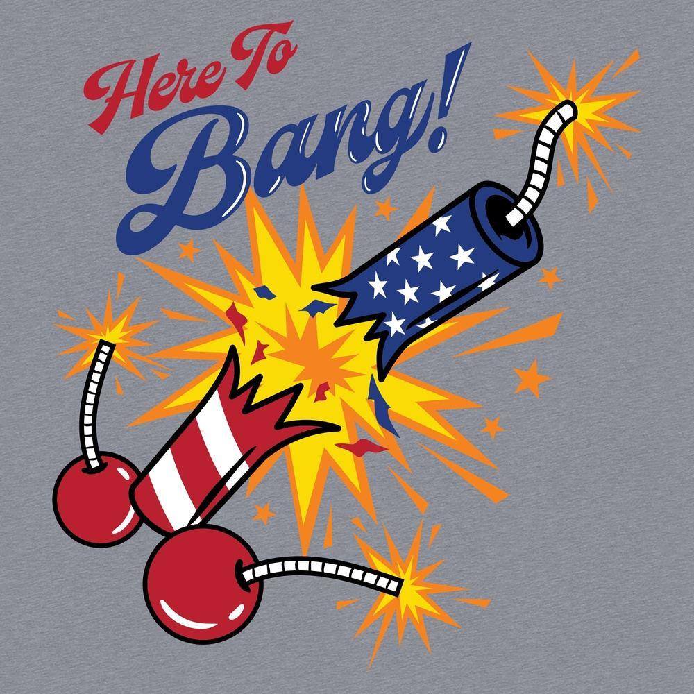 Here To Bang T-Shirt - Dark Heather Gray | Comfortable & Stylish Men's Graphic Tee for Casual Wear, Street Fashion & Everyday Outfits