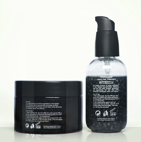 Premium Caviar Extract Anti-Aging Hair Care Set - Luxury Chronologist Shampoo & Conditioner for Damaged Hair - Salon-Quality Treatment for Dry, Brittle Hair at Home