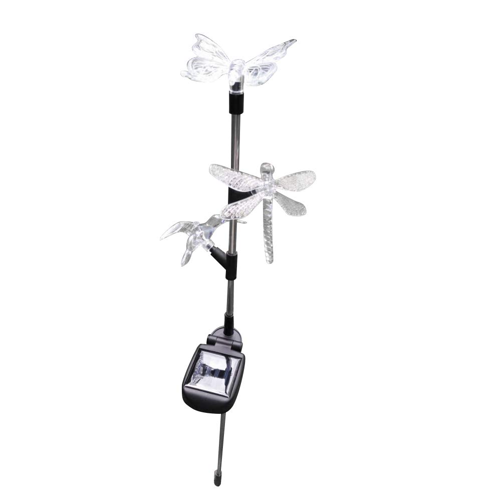 Solar Hummingbird & Dragonfly Garden Stake Lights - Waterproof Outdoor Solar Lights for Yard, Pathway, Lawn Decoration - Perfect for Patio, Garden, Flower Beds & Landscape Lighting