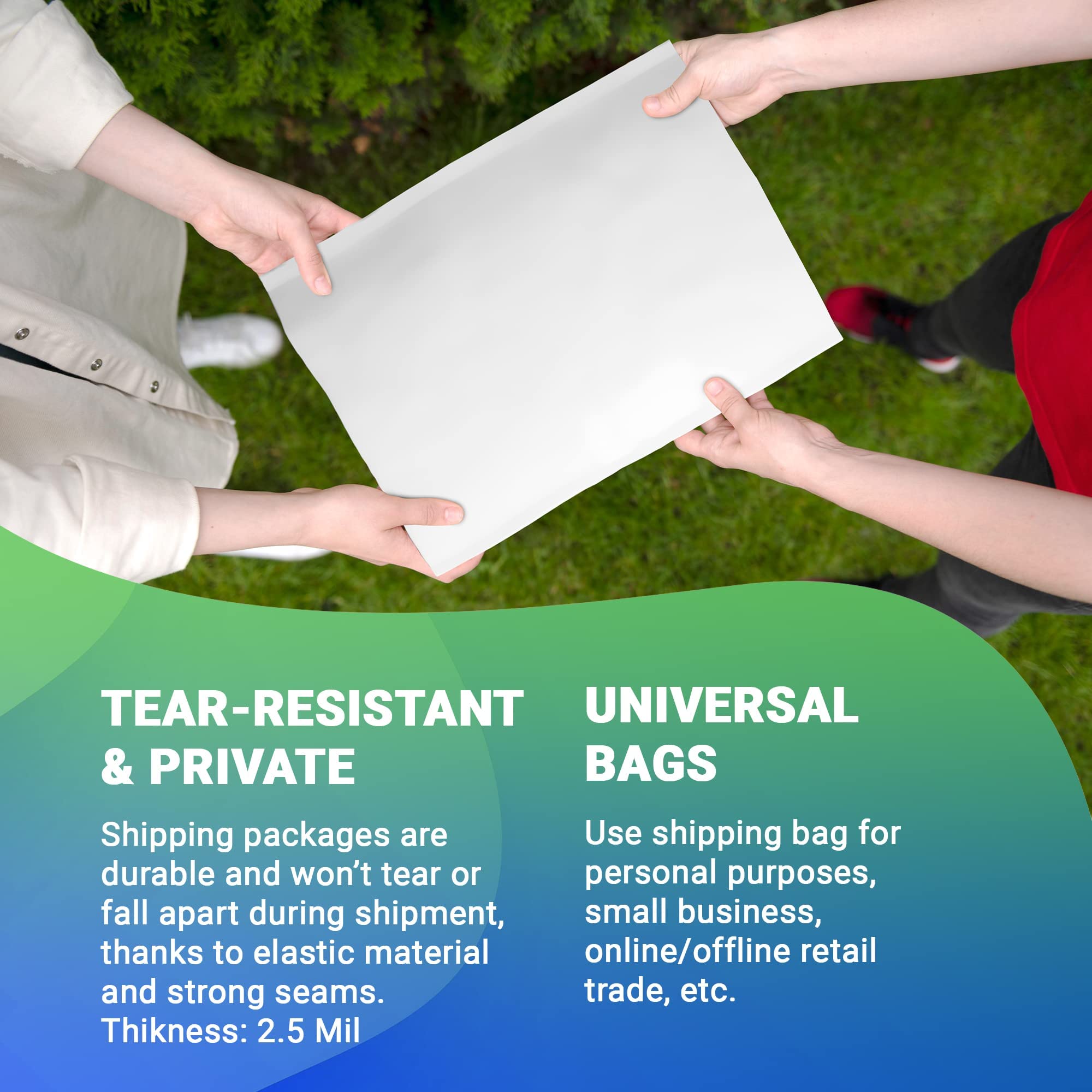 White Gusseted Poly Mailers 10x13x2 Inches - 1000 Pack Waterproof Expandable Shipping Bags for Clothing, Blankets & Ecommerce | Durable 2.4 Mil Thick Poly Mailer Bags for Online Stores, Amazon FBA & Small Business Shipping