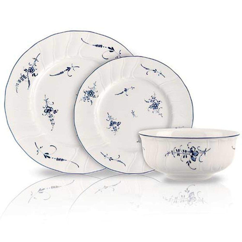 Villeroy & Boch Vieux Luxembourg 18-Piece Dinnerware Set - Elegant Porcelain Tableware for Fine Dining & Entertaining - Perfect for Weddings, Anniversaries & Special Occasions