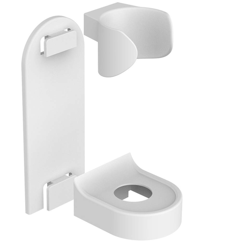 EXCEART 2 Pack Wall Mount Toothbrush Holder - White Bathroom Organizer with Strong Suction Cups & Adhesive, Perfect for Electric Toothbrushes, Shower Storage & Countertop Display - Ideal for Small Spaces, Dorm Rooms & Travel