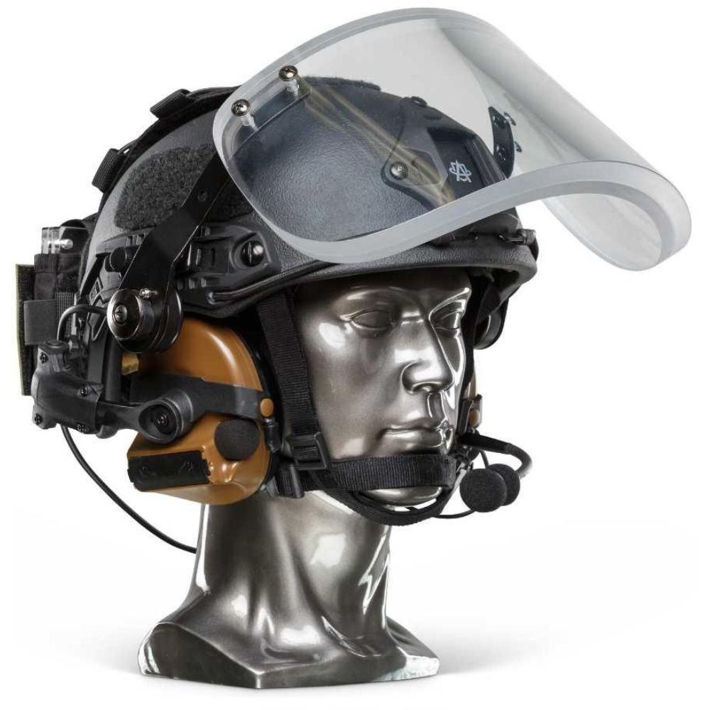 Ballistic Helmet with Face Shield - NIJ Level IIIA+ Certified Military & Tactical Head Protection for Combat, Shooting & Security Operations