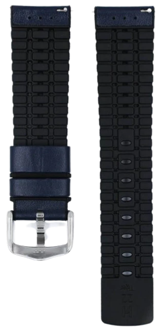 Hirsch Tiger Blue 22mm Genuine Leather Watch Strap - Premium Replacement Band for Smartwatches & Classic Watches | Perfect for Business, Casual & Outdoor Activities