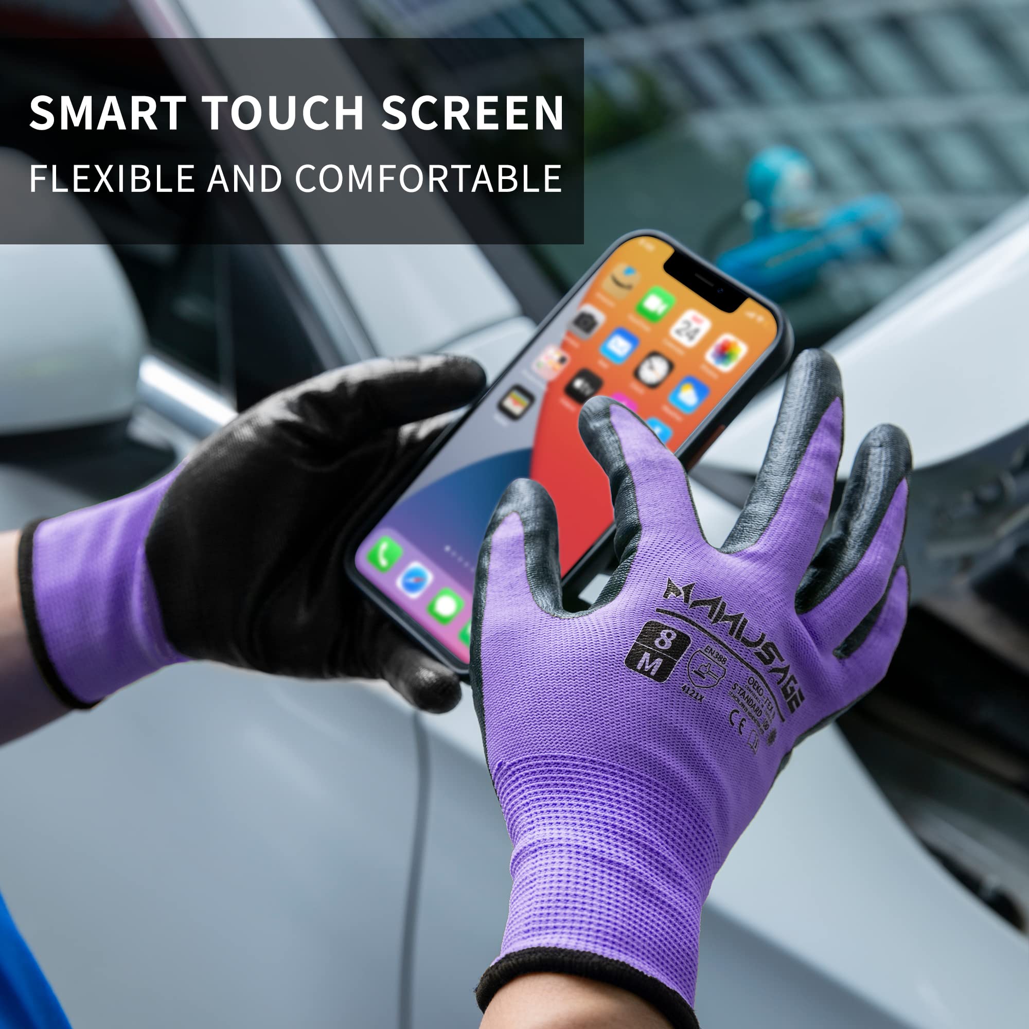 Premium Safety Work Gloves - Cut Resistant & Durable for Construction, Gardening & DIY Projects | OSHA Compliant Protective Gloves for Men & Women