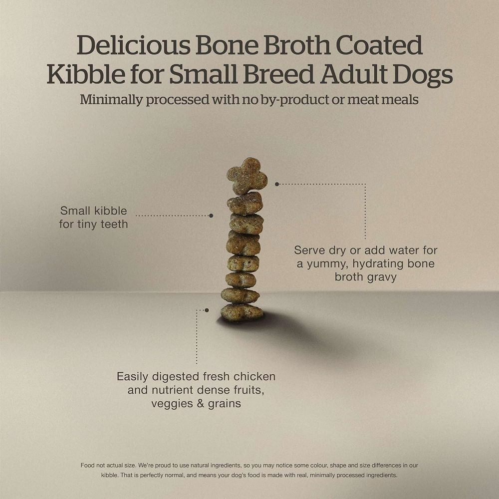 Premium Salmon & Bone Broth Dry Dog Food for Small Breed Adults - High Protein Grain-Free Recipe for Healthy Skin & Coat - Perfect for Indoor Dogs & Senior Pets