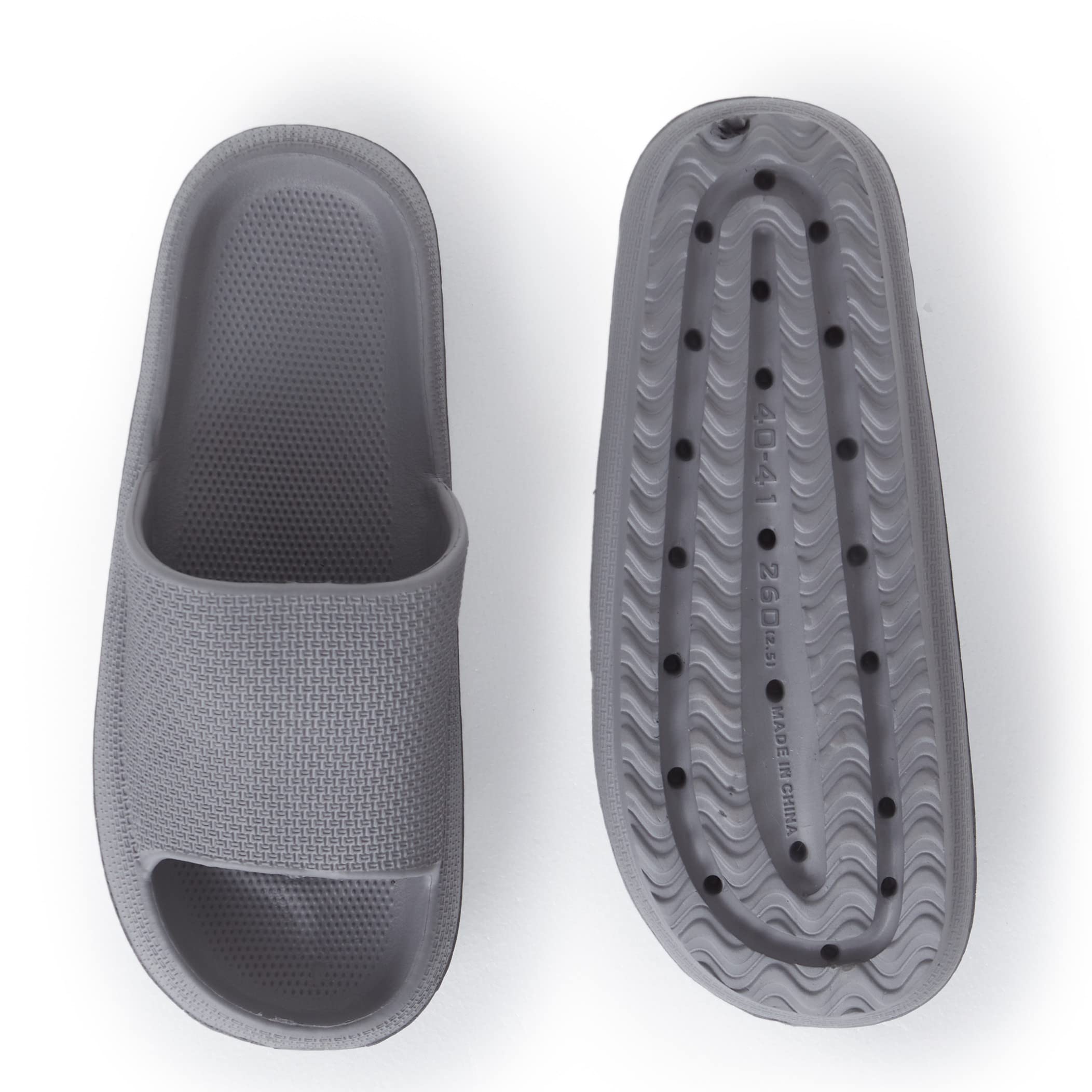 BING RUI CO Cloud Slides for Women and Men - Ultra Soft Pillow Slippers with Non-Slip Sole, Comfortable Bathroom and Shower Sandals, Thick Cushioned Footbed - Perfect for Home, Spa, Poolside and Beach Use