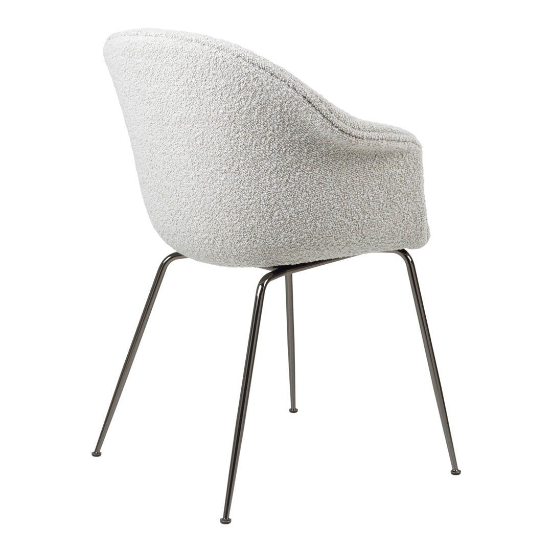 Bat Dining Chair with Conic Base - Fully Upholstered Modern Kitchen Chair for Dining Room, Restaurant & Cafe