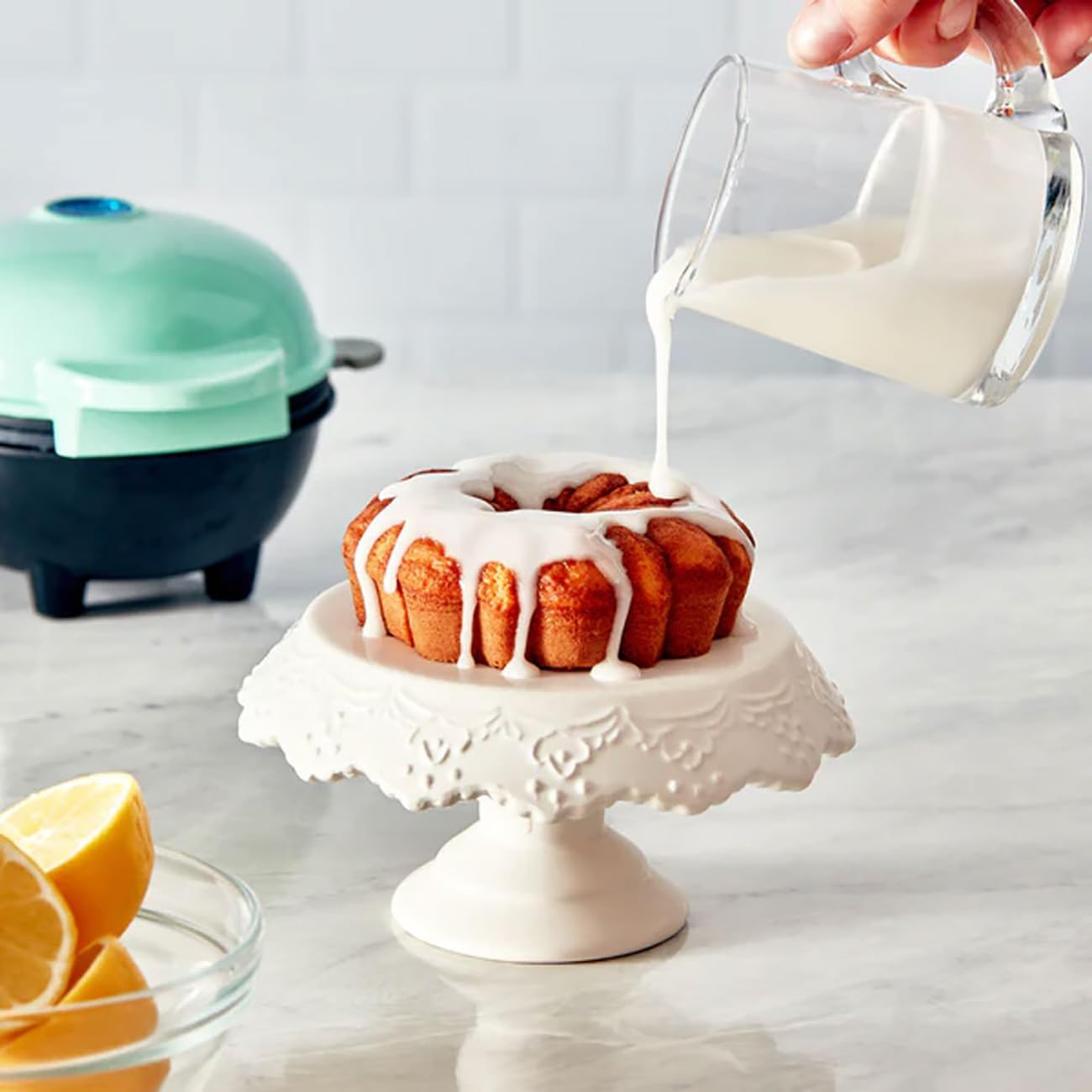 Mini Bundt Cake Maker - Electric Rotating Cake Pan for Quick Breakfast & Desserts | Portable & Easy to Use Home Baking Tool for Parties, Gifts & Family Gatherings