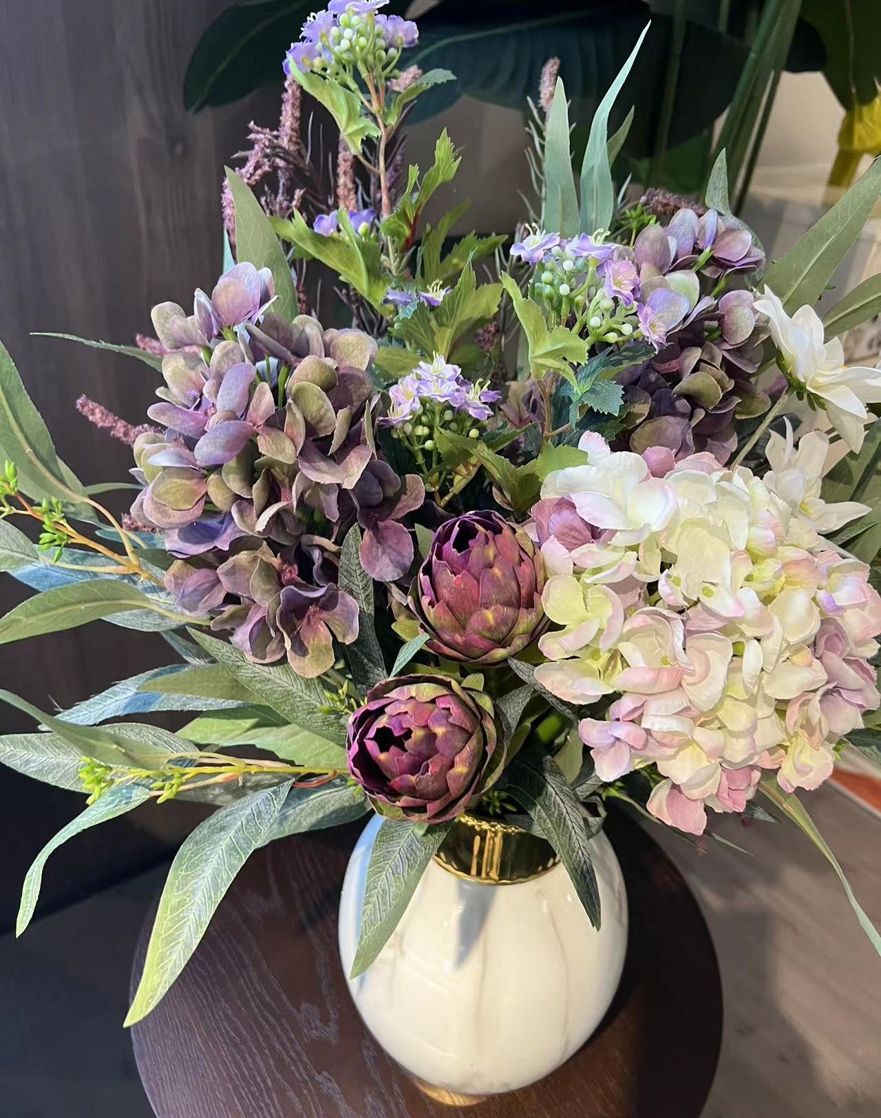 Stunning Artificial Flower Arrangement for Home Decor - Large Silk Floral Centerpiece for Dining Table, Living Room, Wedding | Modern Faux Flowers for Interior Design