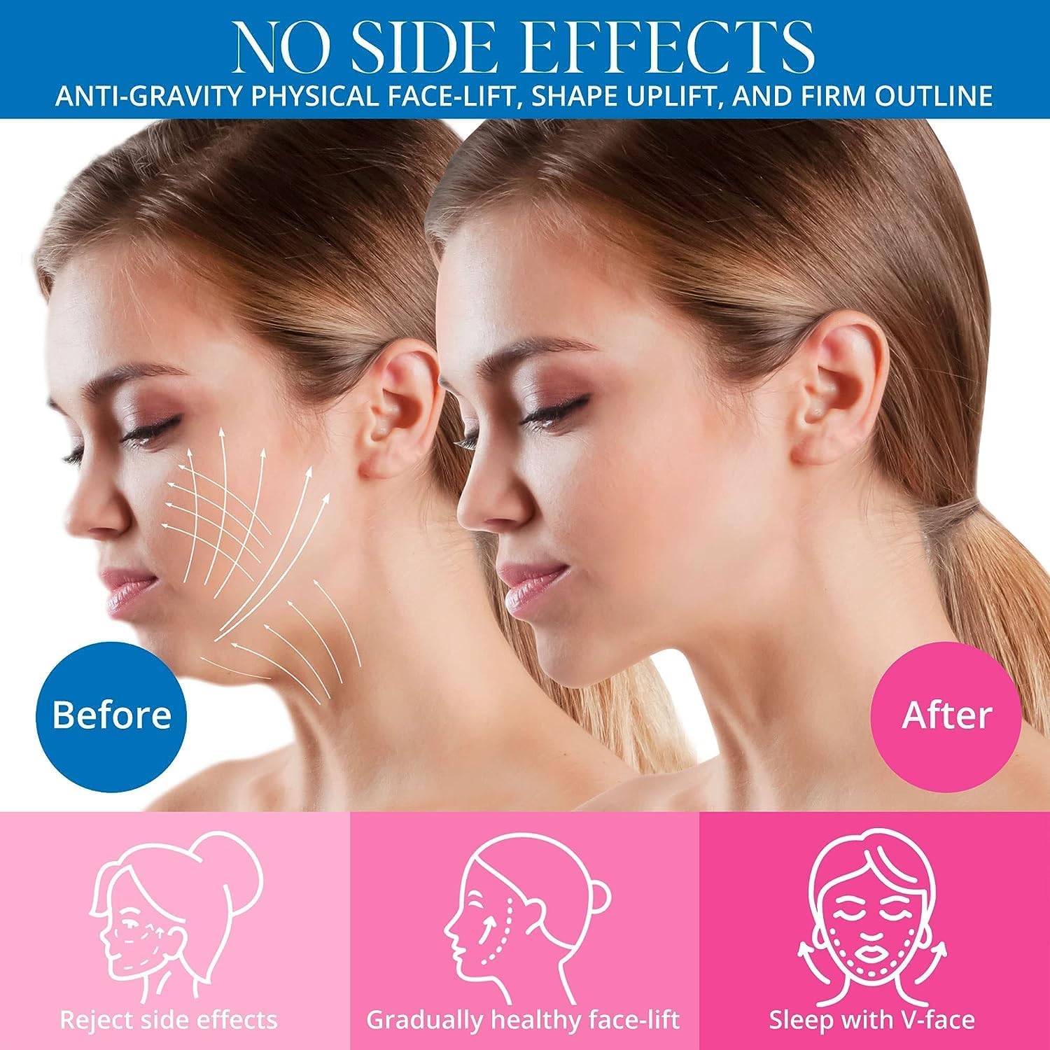 Kwinto Silicone V Face Mask - Facial Slimming Bandage for Cheek, Chin & Neck Lift - Double Chin Reducer for Women & Men - Skin Tightening & Lifting - Perfect for Home Spa, Yoga & Relaxation