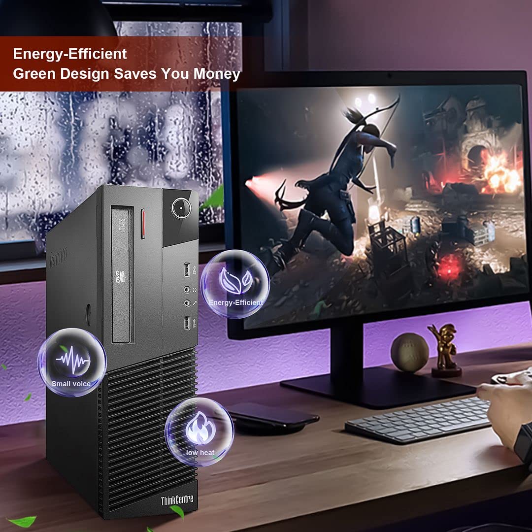 Refurbished Lenovo ThinkCentre M83 SFF Desktop Computer - Intel Core i5-4570, 16GB RAM, 500GB HDD, DVD, WiFi 5, Windows 10 Pro (Renewed) - Perfect for Home Office, Business Workstations & Everyday Computing