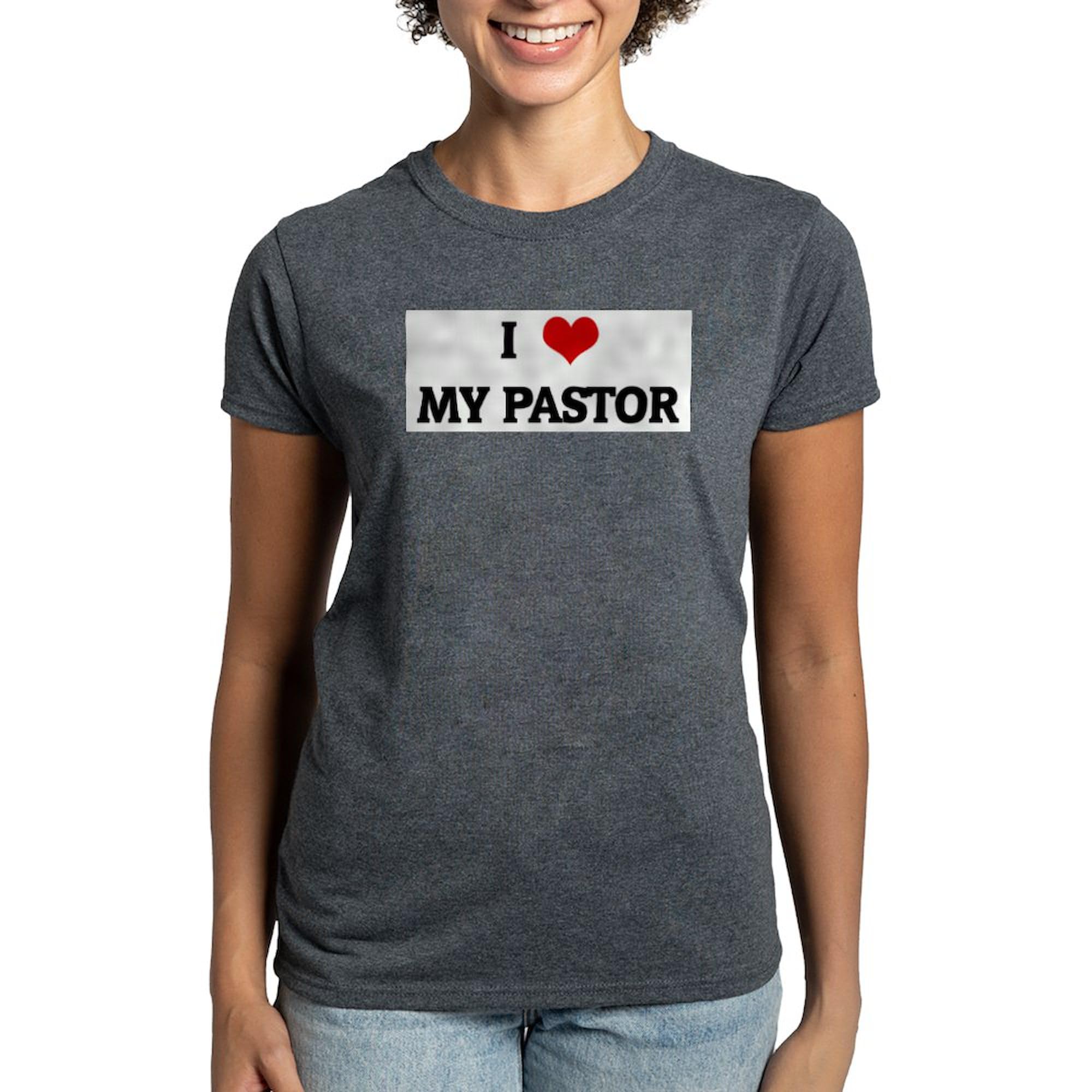 I Love My Pastor T-Shirt for Women - Soft Cotton Dark Tee - Perfect for Church, Bible Study & Christian Apparel Gifts