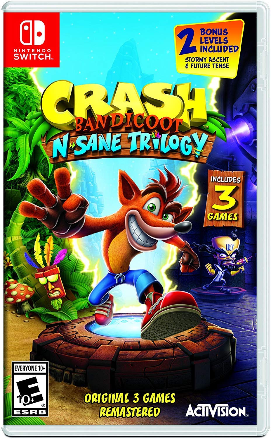 Crash Bandicoot N. Sane Trilogy - Nintendo Switch Game | 3 Remastered Adventure Games in 1 | Perfect for Family Game Night & On-The-Go Gaming