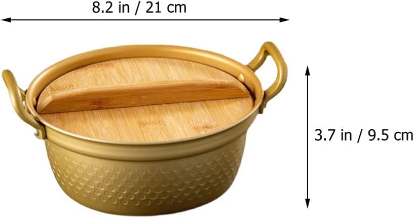 Premium Korean Ramen Cooking Pot with Lid - 20cm Fast Heating Noodle Pot for Ramyun, Udon & Shabu-Shabu | Ideal for Dorm, Camping & Small Kitchen Cookware