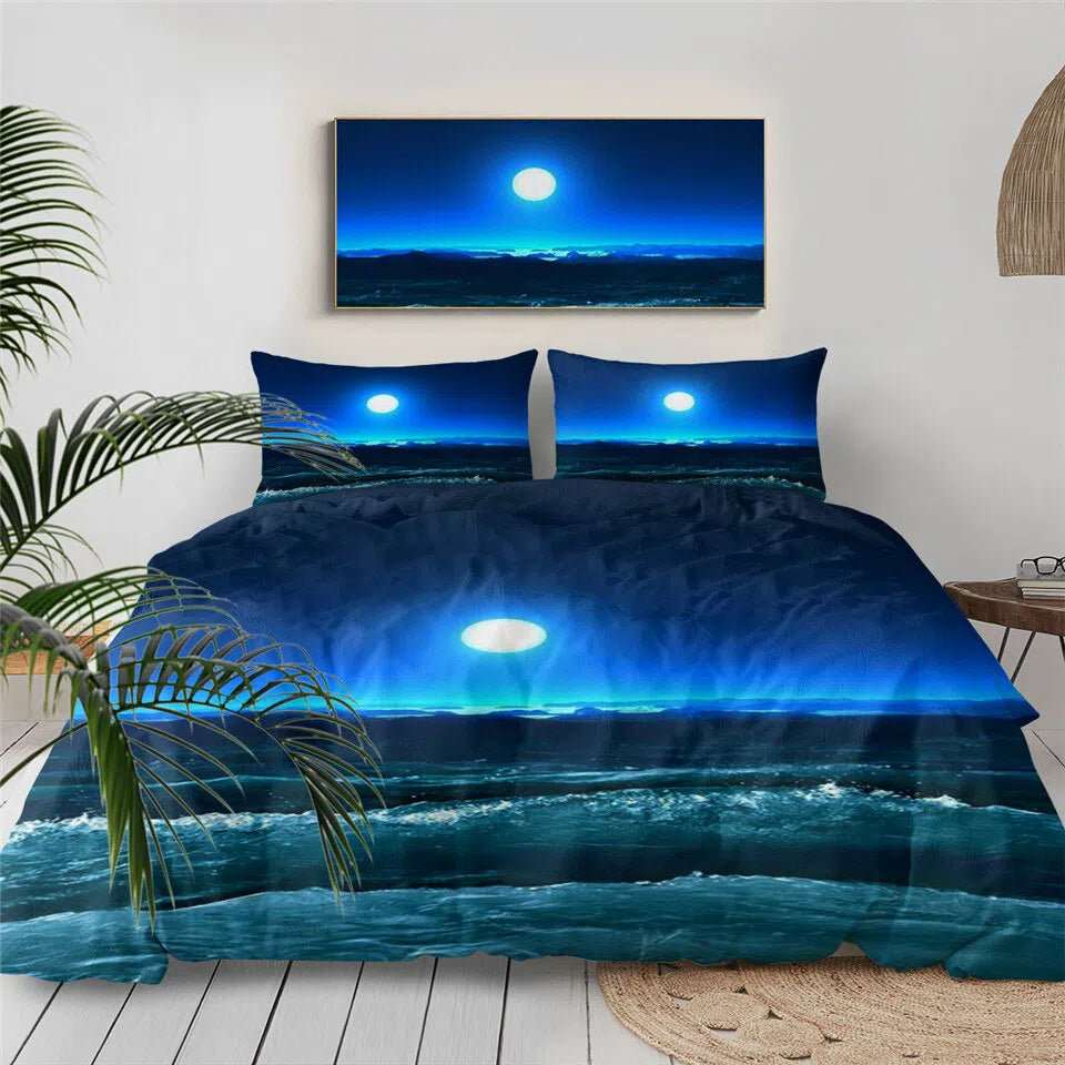 Moonlight Magic Bedding Set - Ultra Soft Queen Size Bed Sheet Set for Cozy Sleep | Perfect for Master Bedroom, Guest Room & Dorm Decor