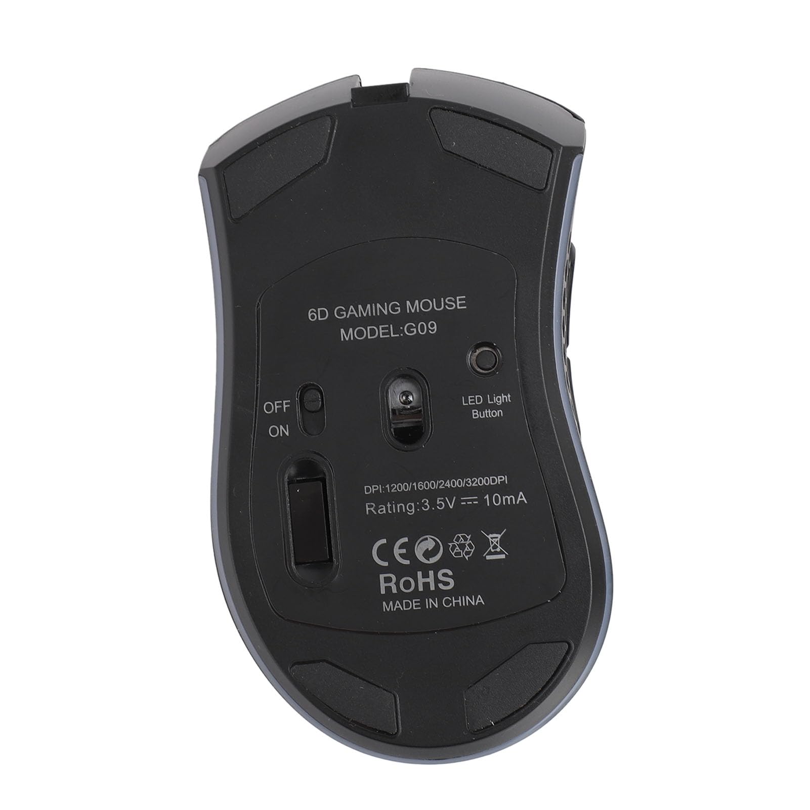 Wireless Gaming Mouse with 3 DPI Adjustment, RGB Backlit Ergonomic Design, Honeycomb Shell & Hex Pattern - 2.4Ghz Wireless, 6 Programmable Buttons for PC & Laptop - Perfect for FPS, MOBA & Esports Gaming