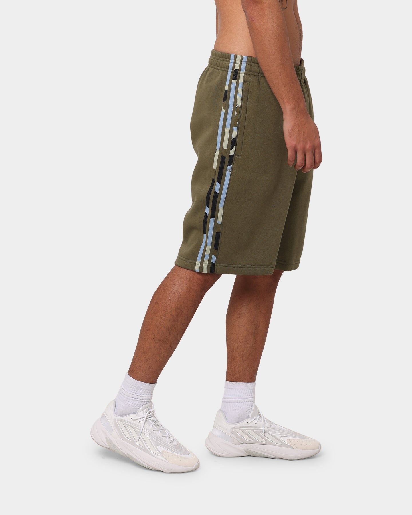 Adidas Camo Focoli Shorts for Men - Comfortable Athletic Running Shorts with Pockets - Perfect for Gym, Jogging & Casual Wear (Ochre)