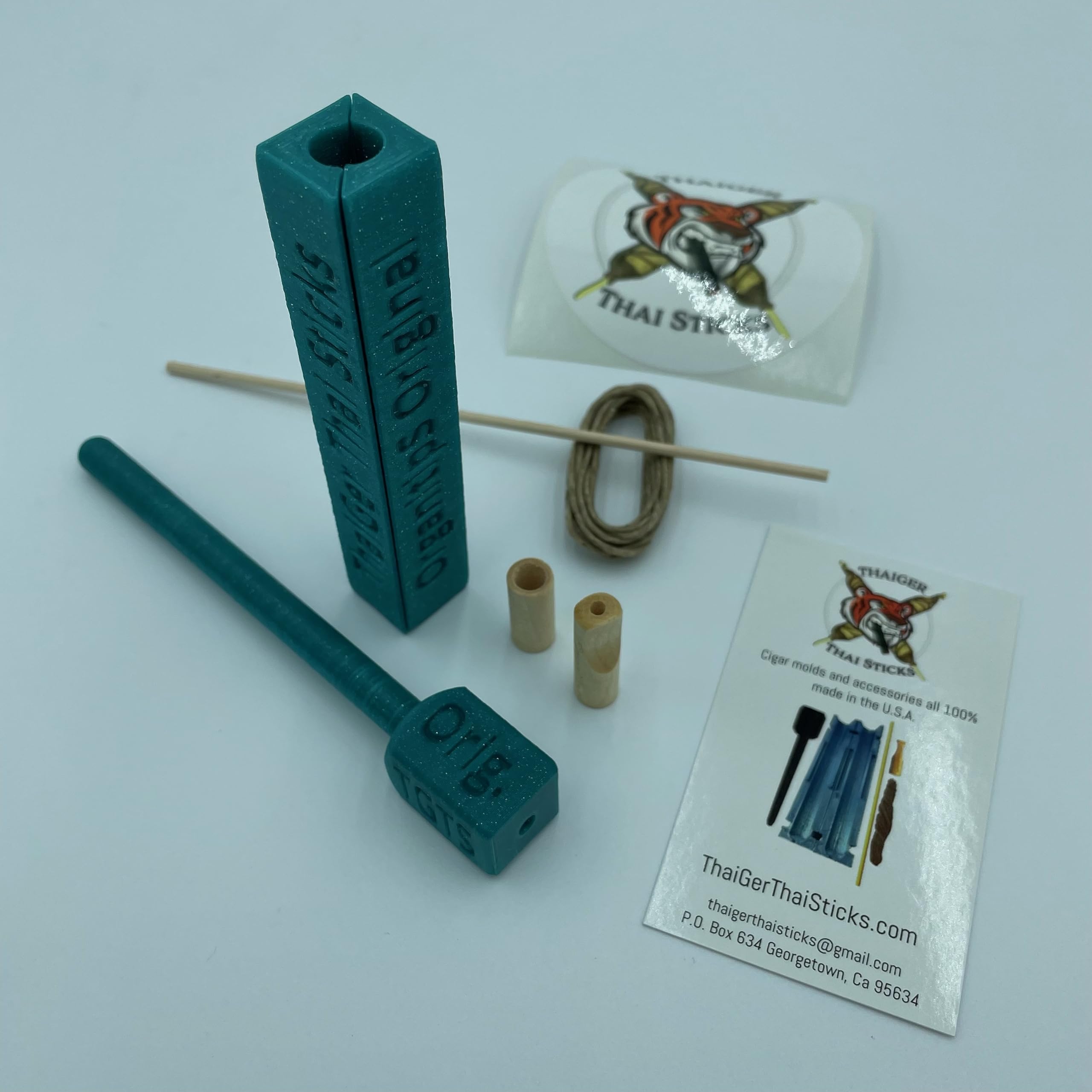OrganitipS Original Thai Stick Mold Kit - ThaiGer Thai Sticks (Mold Kit with Base & Funnel Top) for Easy DIY Thai Stick Making | Perfect for Cannabis Enthusiasts & Home Growers