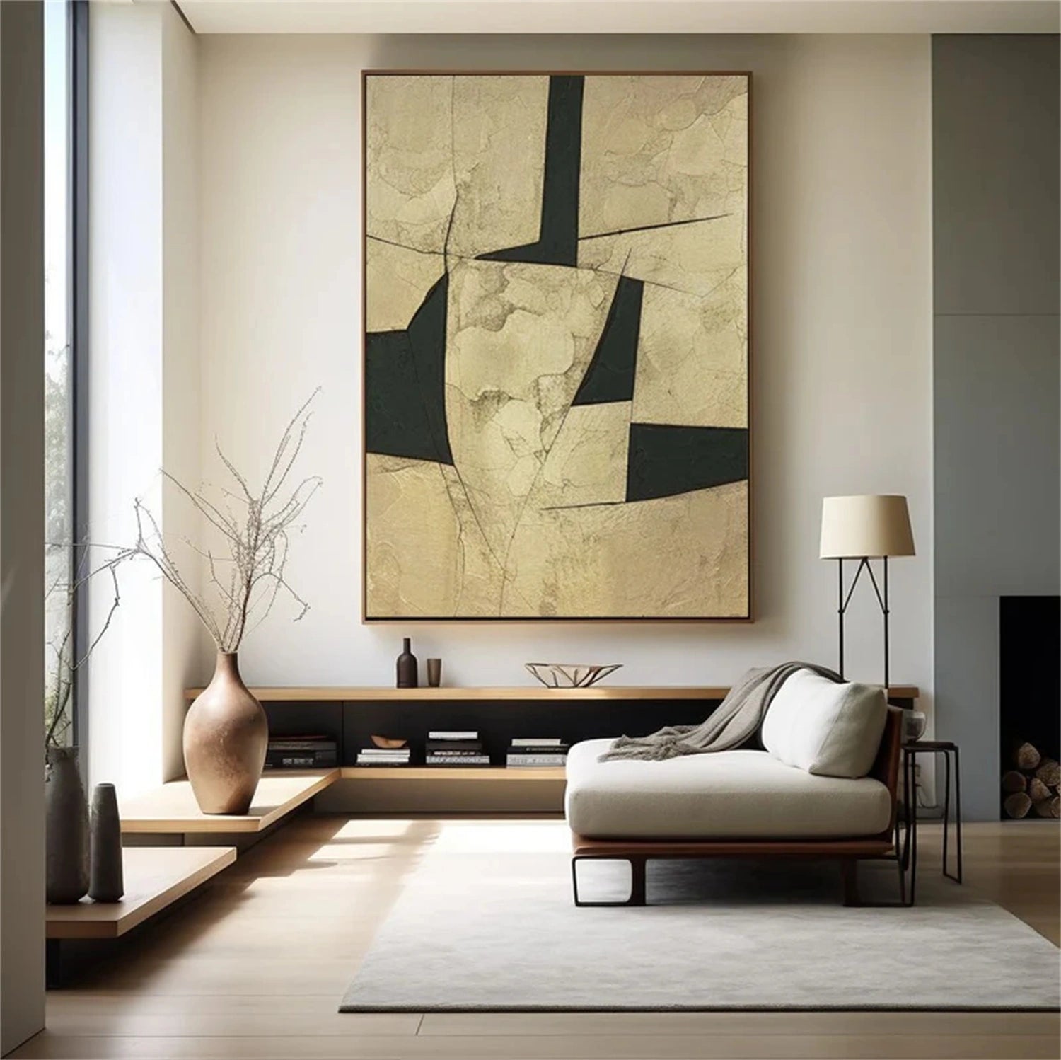 Abstract Tranquility Art Painting #WS213 - Modern Wall Decor for Living Room, Bedroom & Office - Calming Canvas Artwork for Home & Workspace