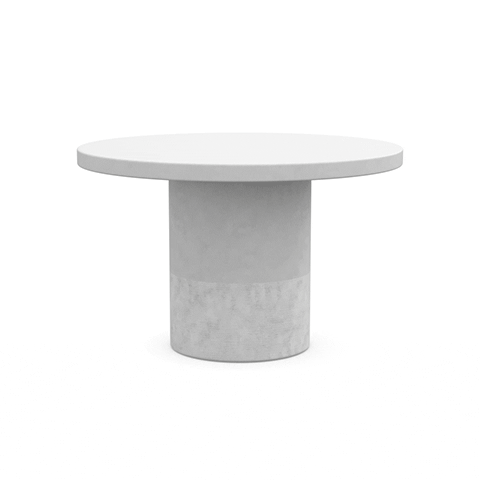 Big Sur Round Outdoor Dining Table - Weather-Resistant Patio Table for Backyard, Garden, and Poolside Gatherings - Perfect for Al Fresco Dining and Entertaining