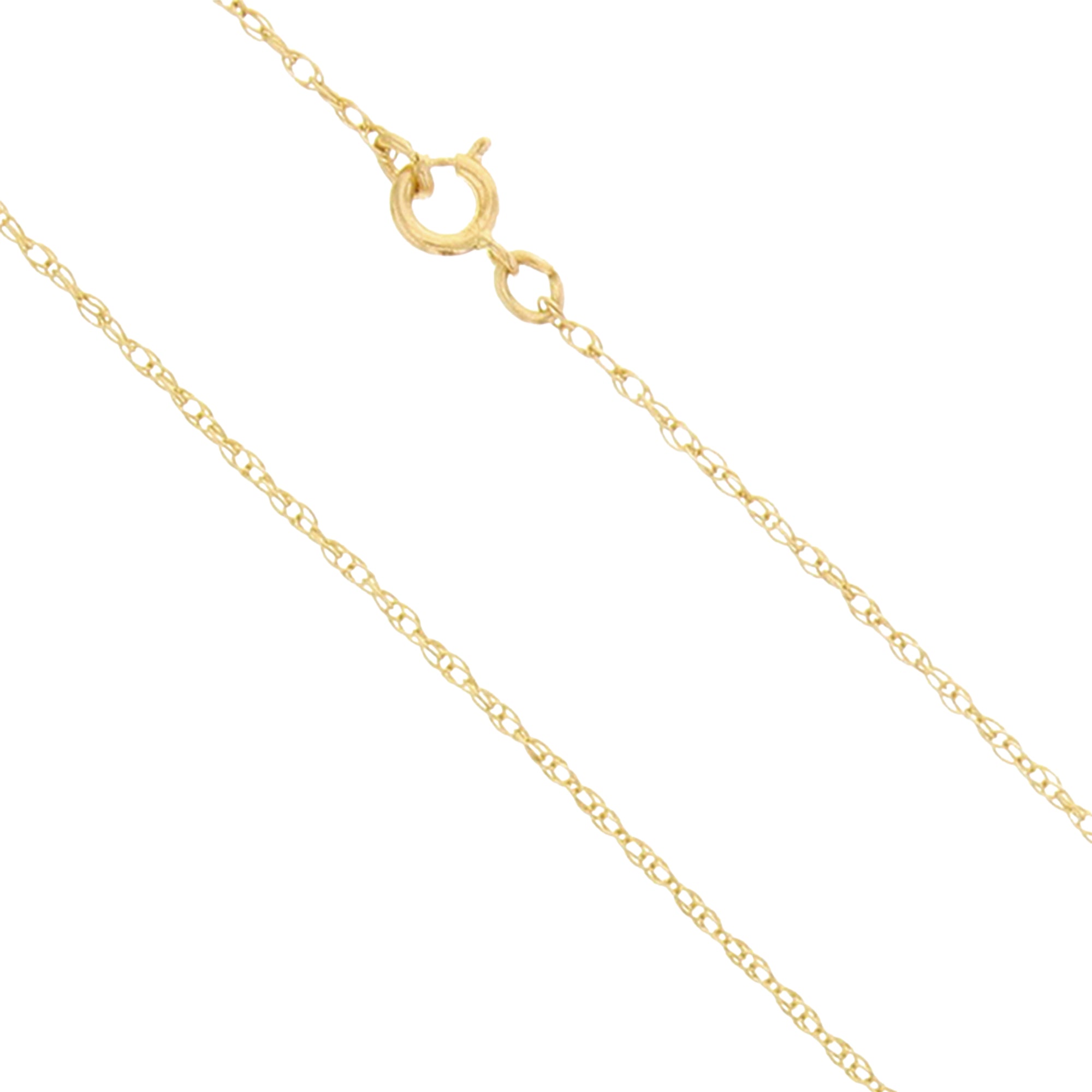 14K Gold Rope Chain Necklace - 1mm Thin Dainty Rope Chain in Yellow or White Gold - Perfect for Layering, Gift Giving & Everyday Wear
