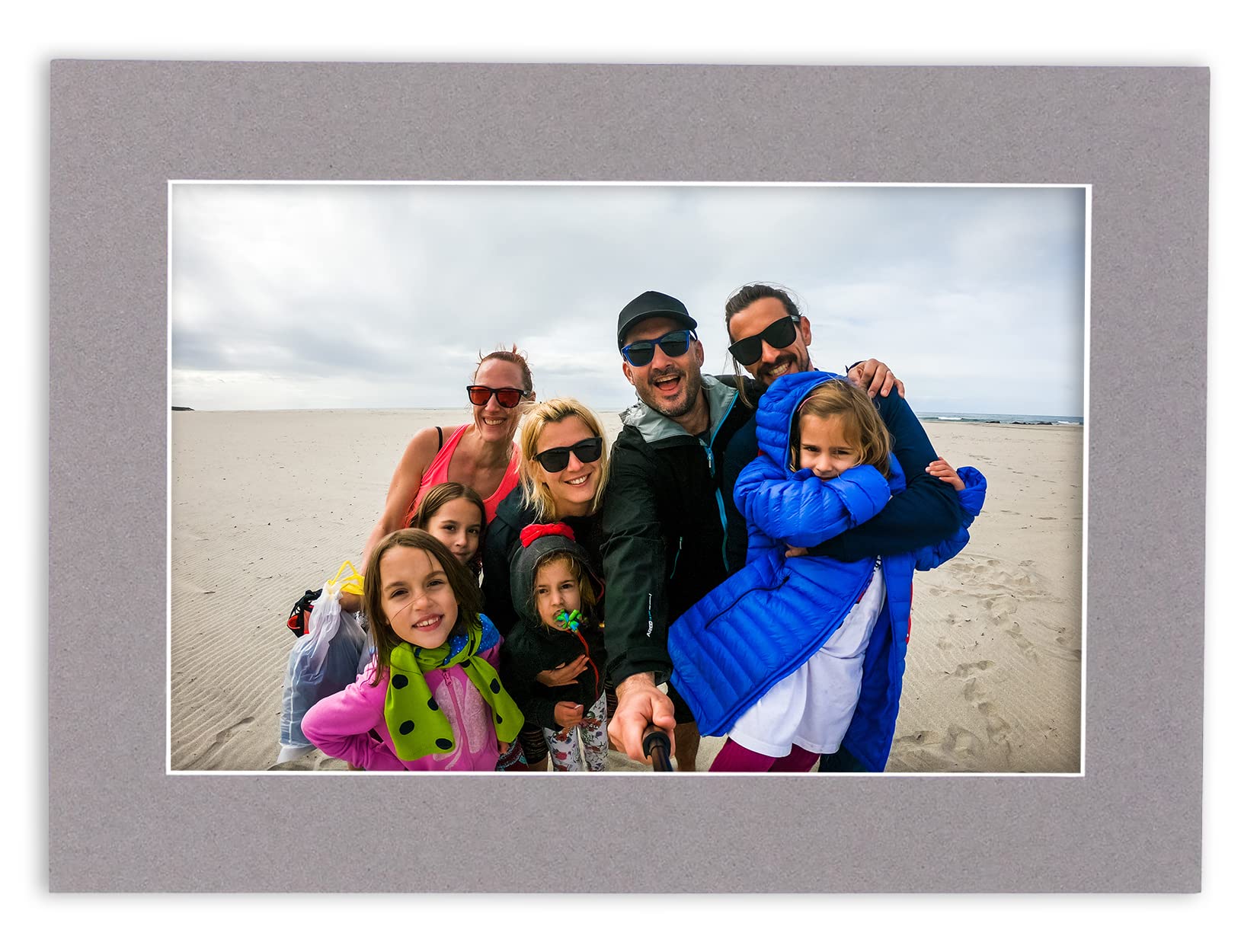 8x10 Acid-Free Precut Charcoal Mat Board for 5x7 Photos - Bevel Cut Picture Mat for 8x10 Frames - Pack of 25 Archival Quality Display Mats - Perfect for Framing Art, Photos & Certificates in Home, Office or Gallery