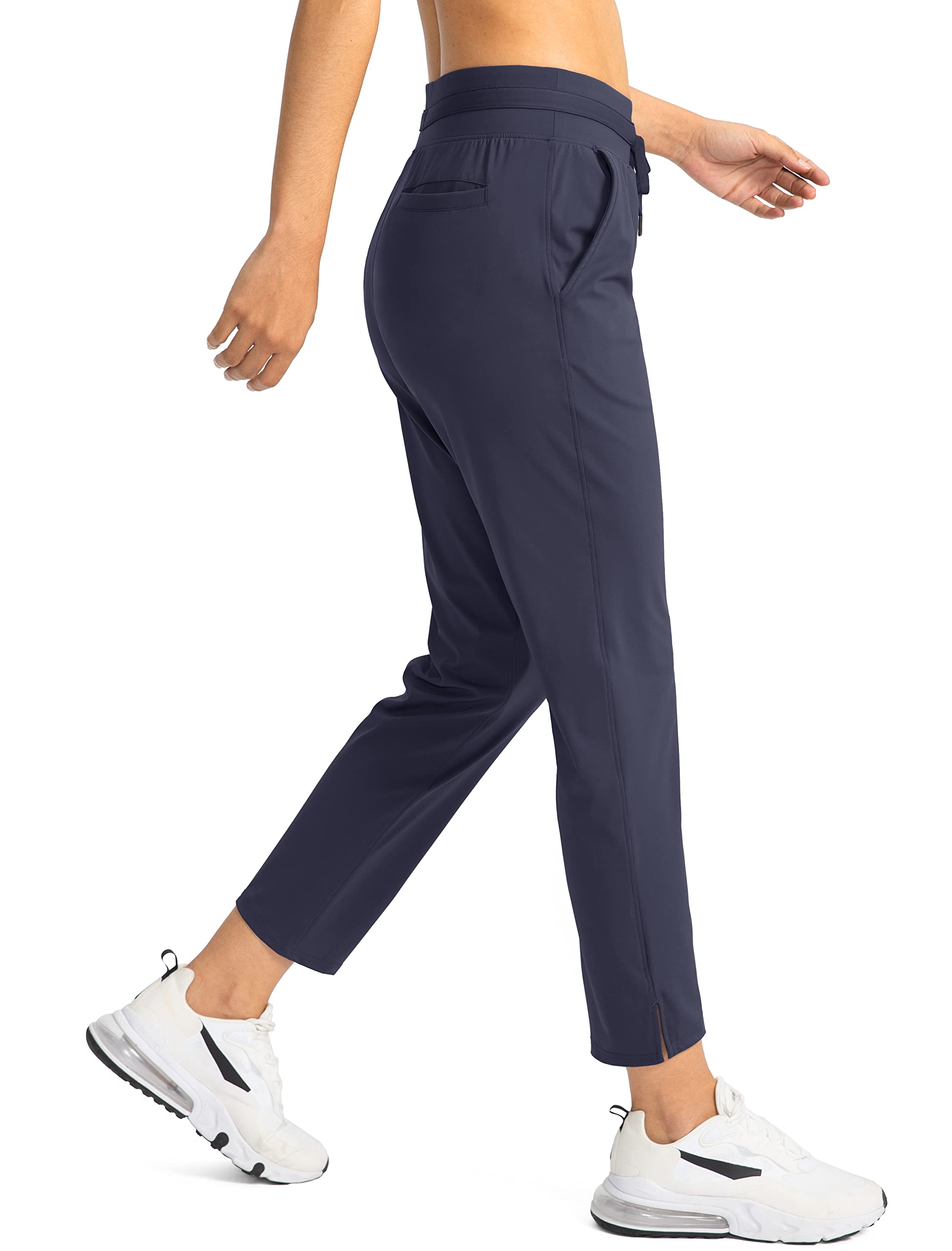 Soothfeel Women's High Waisted Sweatpants with 4 Pockets - 7/8 Length Stretch Athletic Pants for Workout, Golf & Travel - Comfortable Lounge & Casual Wear for Women