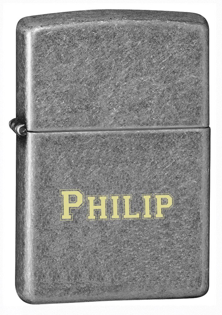 Personalized Antique Silver Plate Zippo Lighter with Free Laser Engraving - Perfect for Gifts, Collectibles & Everyday Carry (EDC)