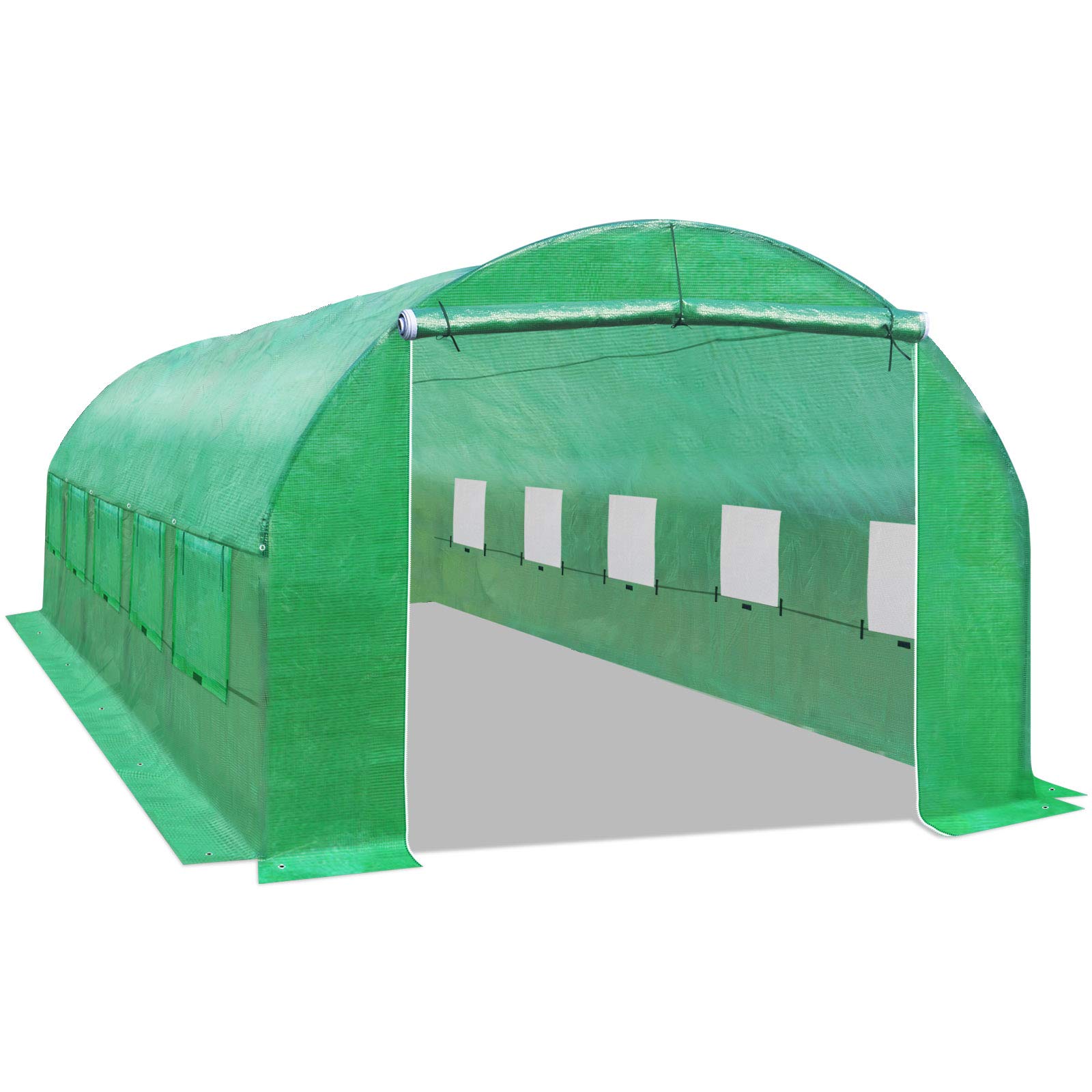 **Heavy-Duty Camel Greenhouse Replacement Cover for Large Outdoor Garden Houses – Supports Arch Frame for Climbing Plants, Flowers & Vegetables (24.6' x 10' x 7') – Ideal for Year-Round Gardening, Plant Protection & Backyard Farming**