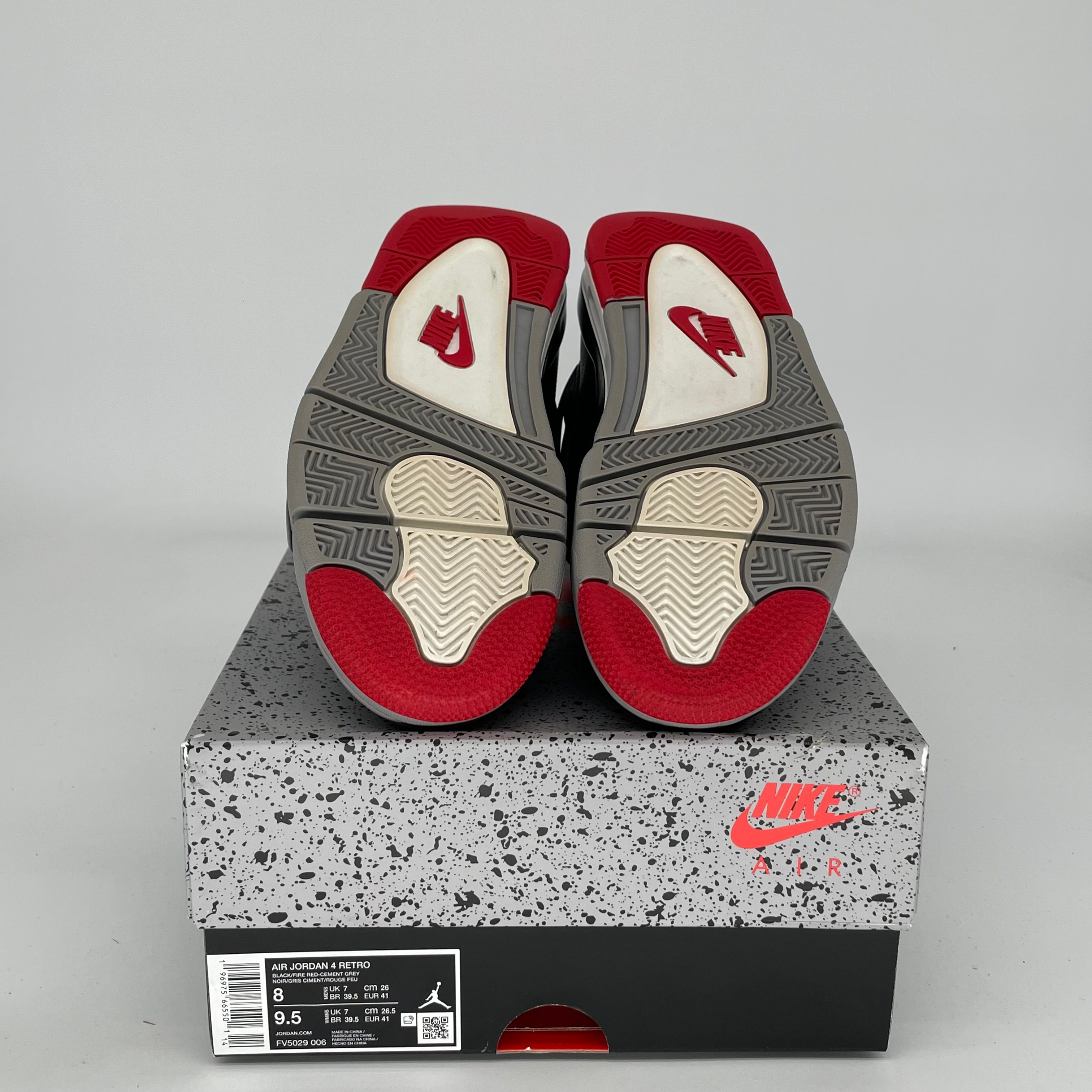Original Air Jordan 4 Bred Reimagined Men's Basketball Shoes - Size 8 (FV5029-006) | Retro Sneakers for Streetwear & Casual Outfits