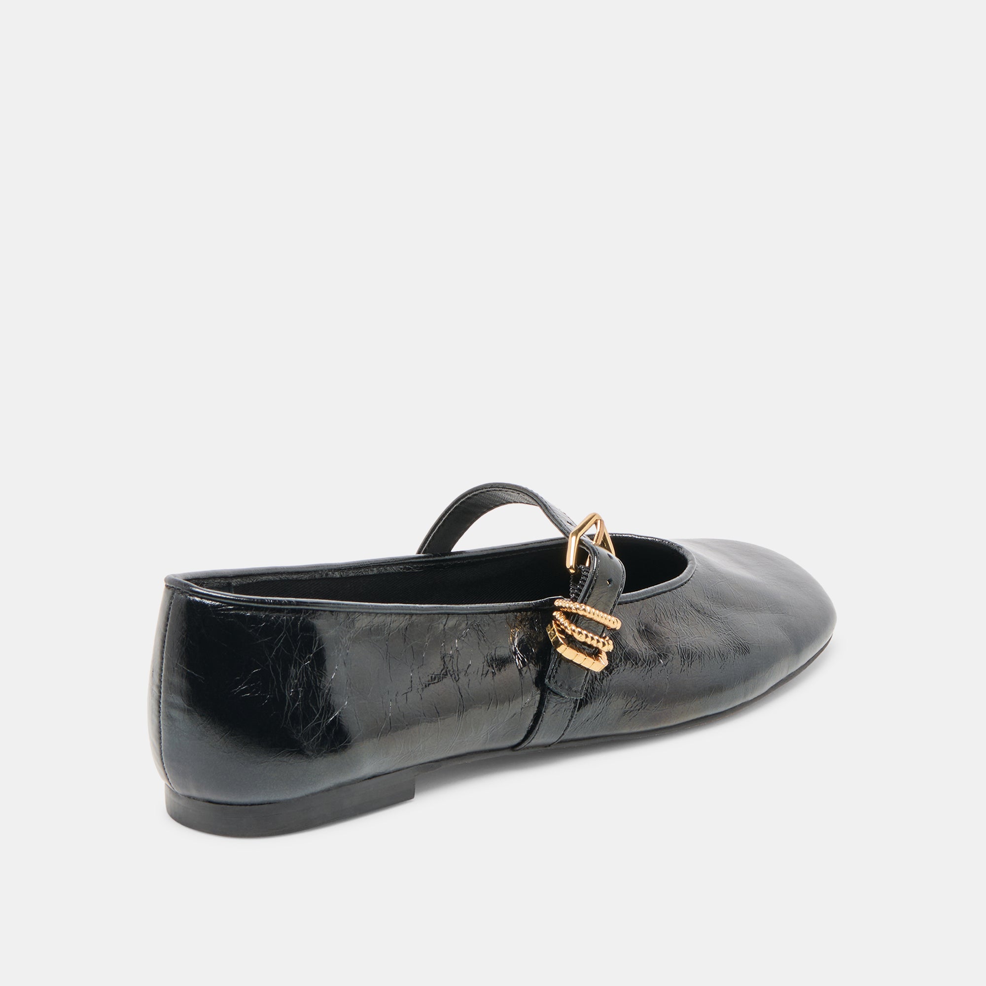 ALIZZA Women's Ballet Flats - Midnight Crinkle Patent Leather Slip-On Shoes for Comfort & Style | Perfect for Work, Office, and Casual Wear