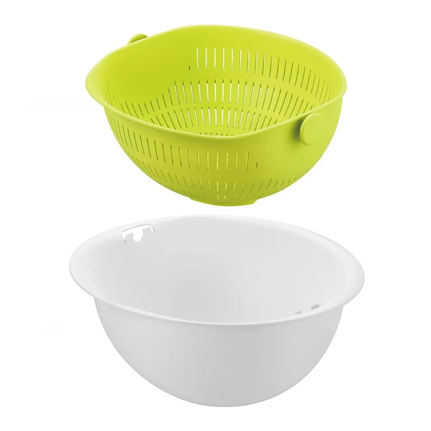 Akebono Premium Polypropylene Colander and Mixing Bowl Set - Durable, BPA-Free Kitchen Essentials for Pasta, Salad, and Food Prep