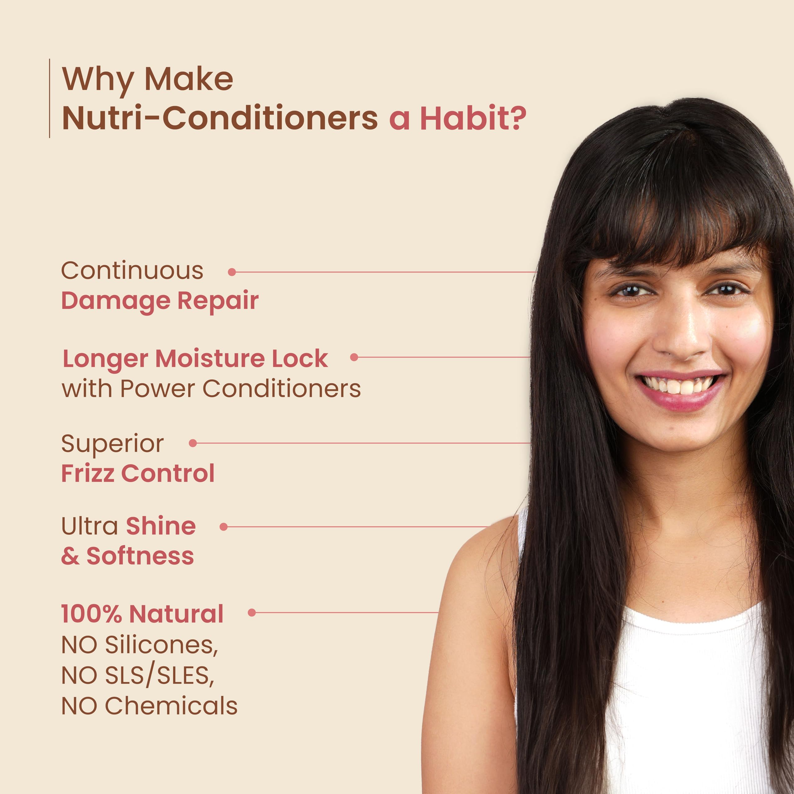Nat Habit Hibiscus-Infused Hair Conditioner with 5 Oils - For Women & Men - 150ml - Nourishes & Reduces Dry, Frizzy Hair - Promotes Long, Lush Hair - Perfect for Daily Hair Care & Damaged Hair Repair