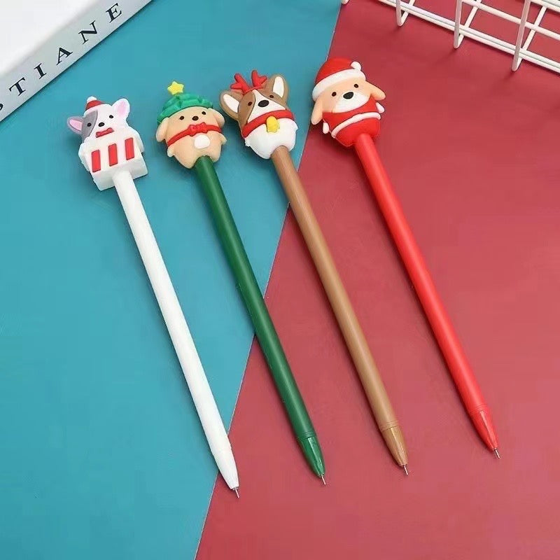 Christmas Dog Gel Pen - Cute Holiday Writing & Drawing Gift for Kids, Students, Teachers - Perfect for School, Office, Christmas Cards & DIY Crafts