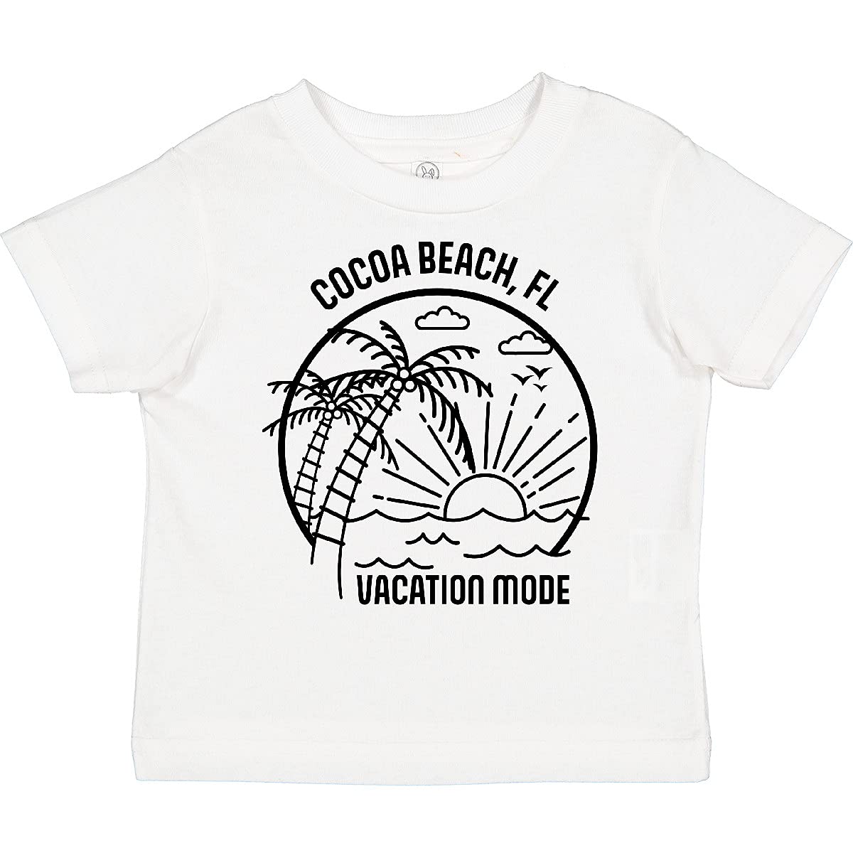 Inktastic Summer Vacation Mode Cocoa Beach Florida Toddler T-Shirt - Cute Graphic Tee for Boys & Girls - Perfect Beach Trip, Family Vacation & Florida Souvenir Gift