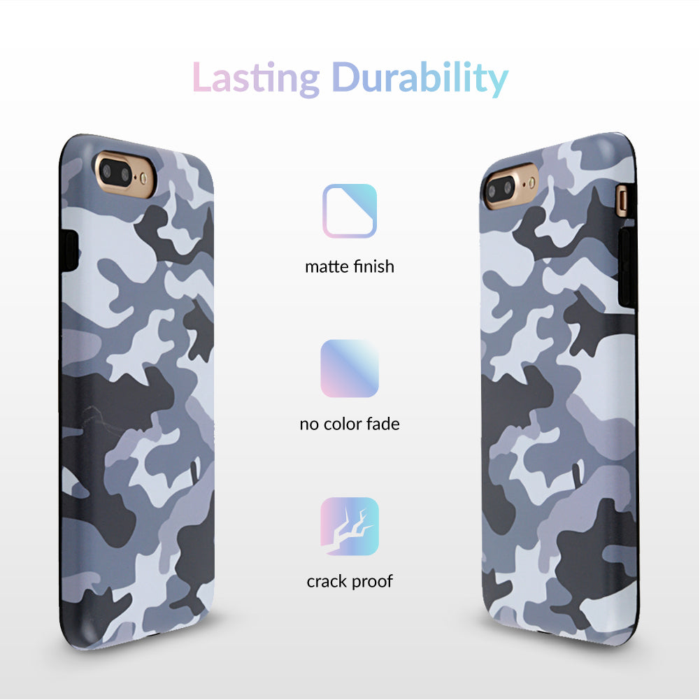 Gray Camo iPhone Case - Durable Protective Cover for iPhone 13/14/15 Pro Max - Military Grade Shockproof Slim Design - Perfect for Outdoor, Travel & Daily Use