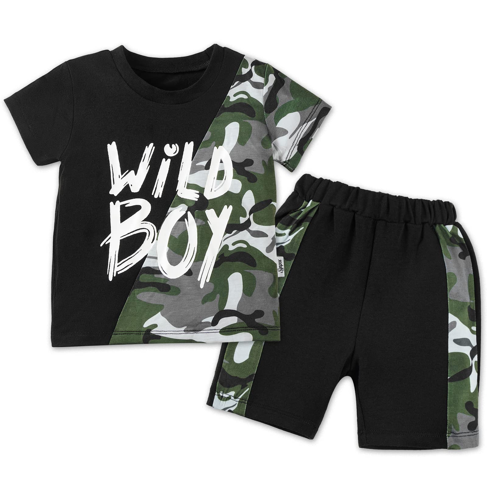 SYNPOS Baby Boy Summer Outfits - Shorts & T-Shirt Set for 6-24 Months | 2T-4T Toddler Clothes | Soft Cotton Infant & Newborn Clothing for Playtime, Beach & Outdoor Activities