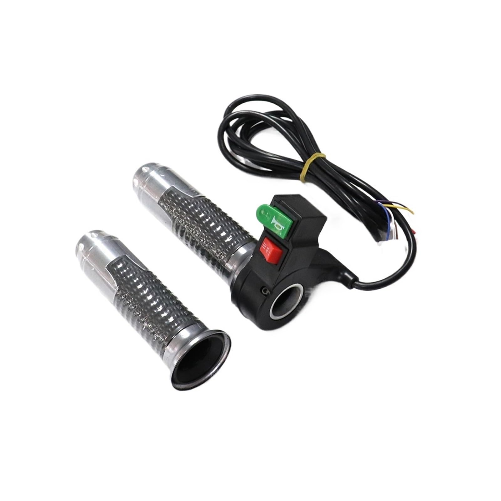Universal 3-Speed Throttle Handle with Horn - 60V Electric Scooter Upgrade Kit (Silver) | Compatible with E-Bikes & Electric Scooters | Perfect for Commuting & Urban Riding