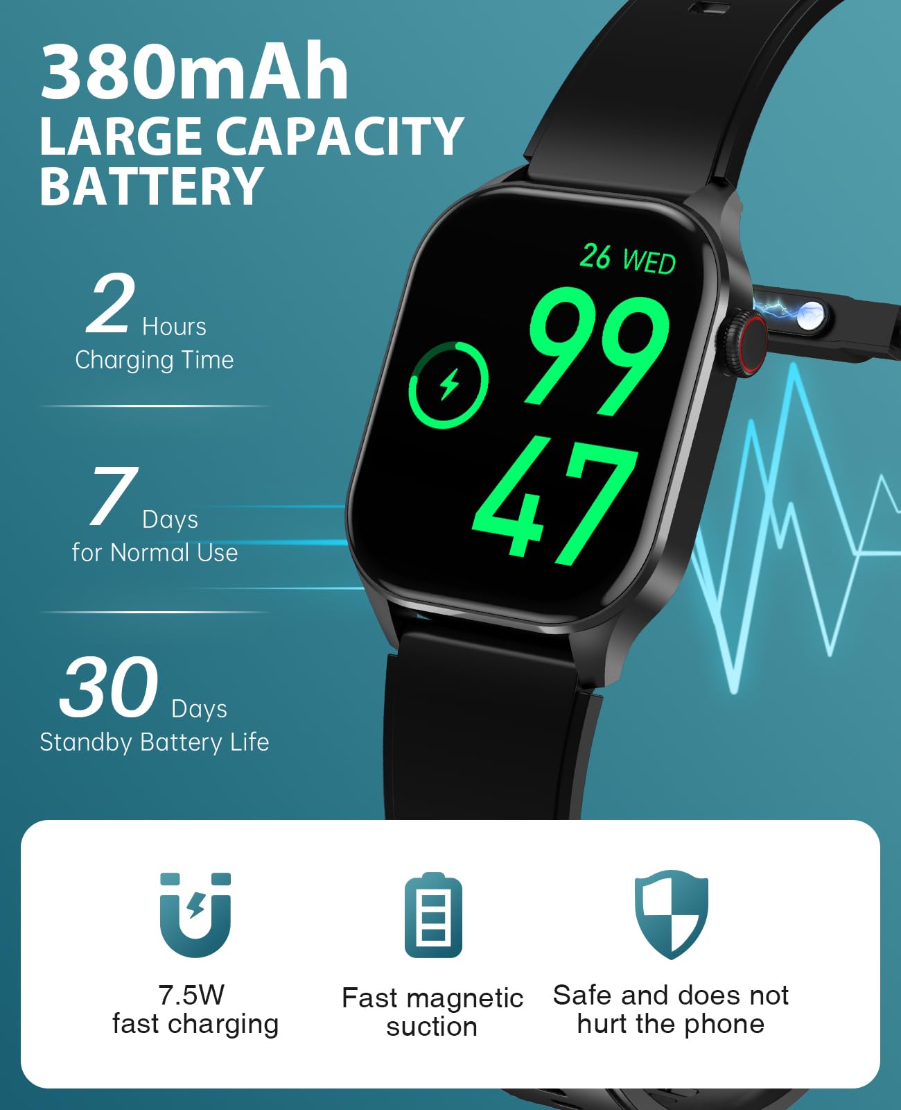 Smart Watch with Blood Oxygen Monitor, 2.04