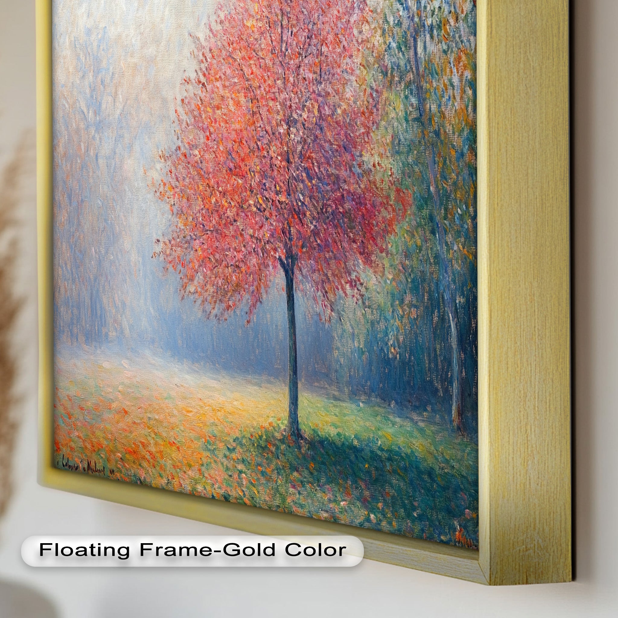 Autumn Radiance Impressionist Oil Painting - Handmade Landscape Artwork for Home Decor, Office Wall, Living Room & Gift