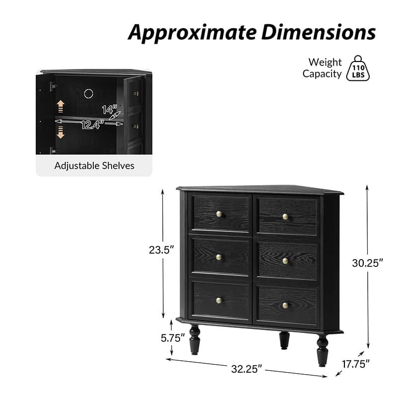 Belle Multifunctional Corner Storage Cabinet - Space Saving Organizer for Bathroom, Kitchen & Living Room | Multiple Styles & Sizes Available