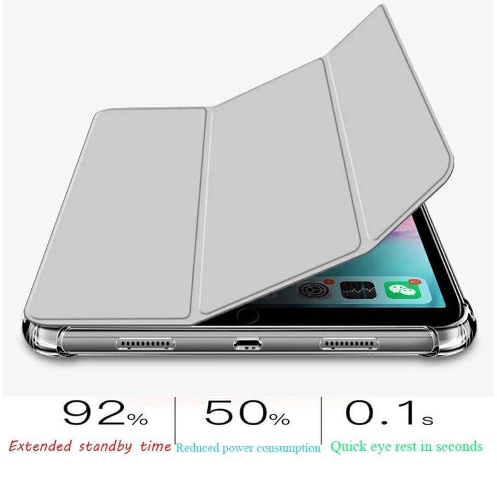 iPad Air 5 2022 Case - Shockproof Airbag Transparent Back Cover with Smart Auto Wake/Sleep | Perfect for Work, Travel & Everyday Protection