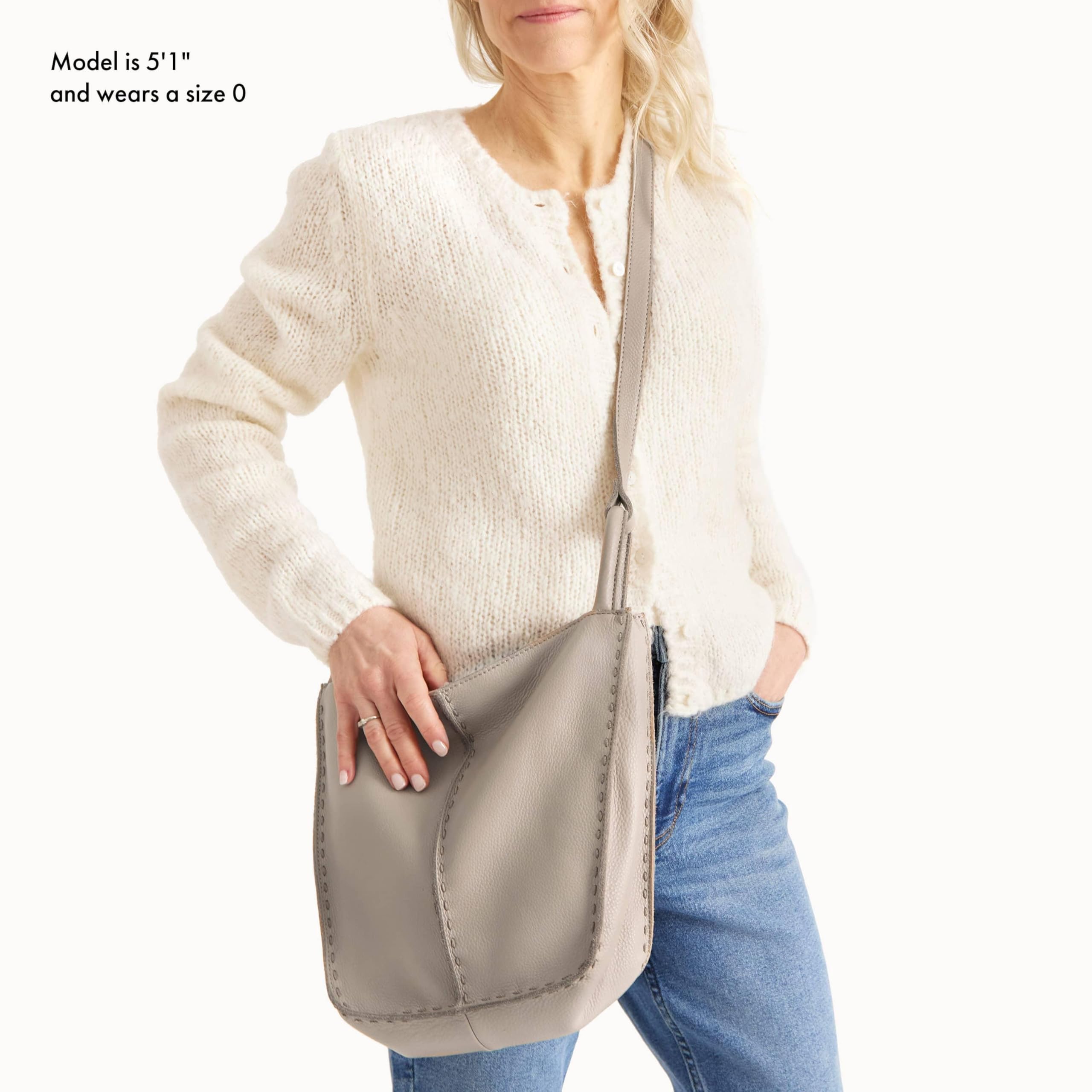 The Sak Los Feliz Crossbody Purse for Women - Genuine Leather Handbag with Adjustable Shoulder Strap - Perfect for Everyday Use, Travel & Shopping - Stylish & Functional Crossbody Bag