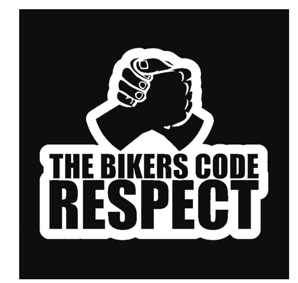 Funny Car Stickers and Decals - Reflective Vinyl Biker Respect Warning Signs for Cars, Trucks & Motorcycles | Durable Weatherproof Decals for Road Safety & Vehicle Customization