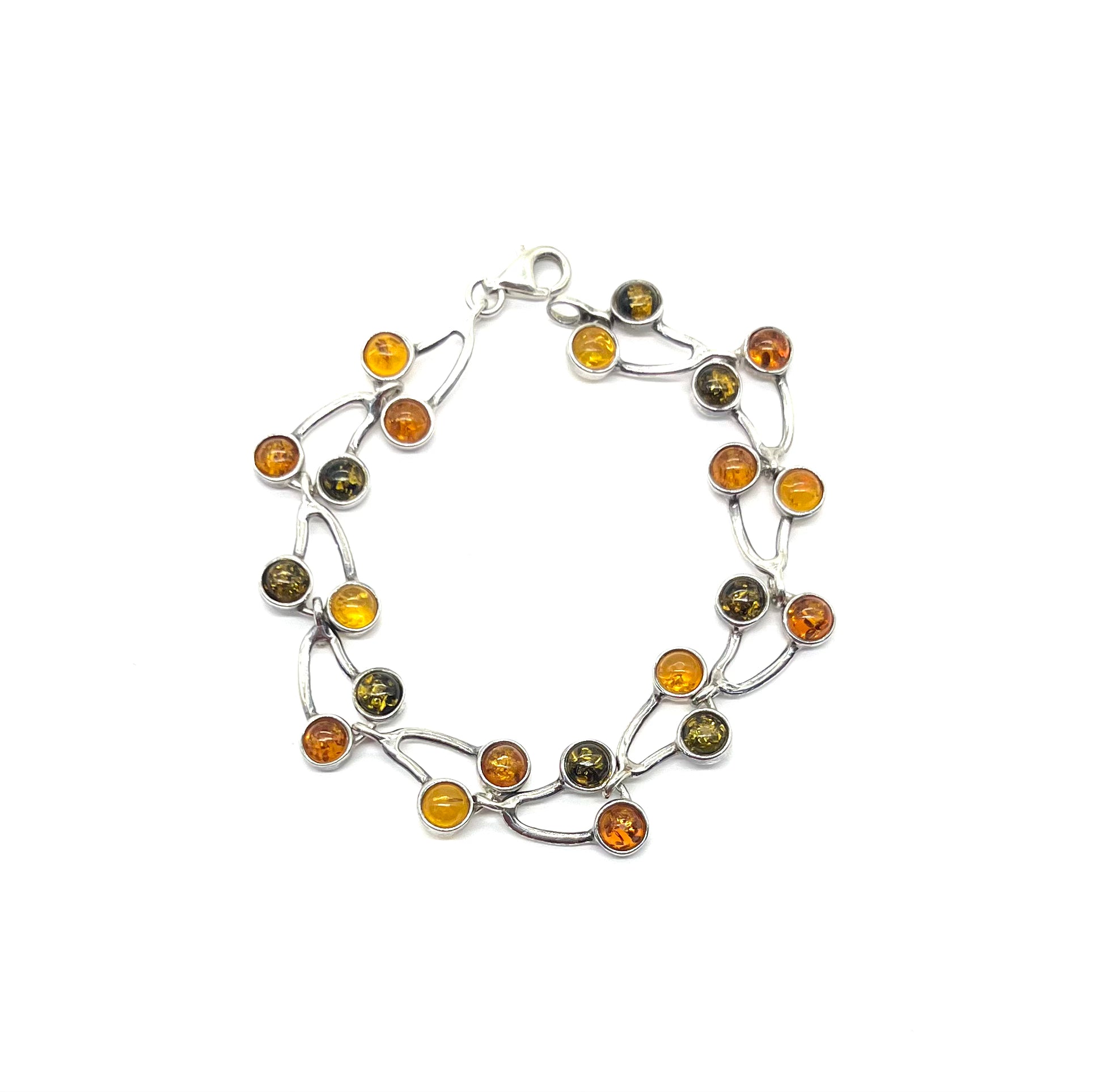 925 Sterling Silver Amber Bracelet for Women – Handmade Natural Baltic Amber Jewelry – Perfect for Gifts, Healing & Fashion Accessories
