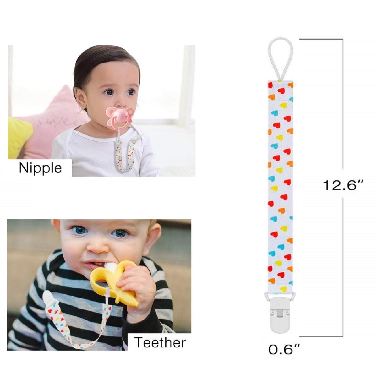 SYGA Airplane Design Baby Pacifier Teether with Belt Clip - Soft Silicone Soother for Infants & Toddlers - Perfect for Travel, Daycare, and On-the-Go Parenting