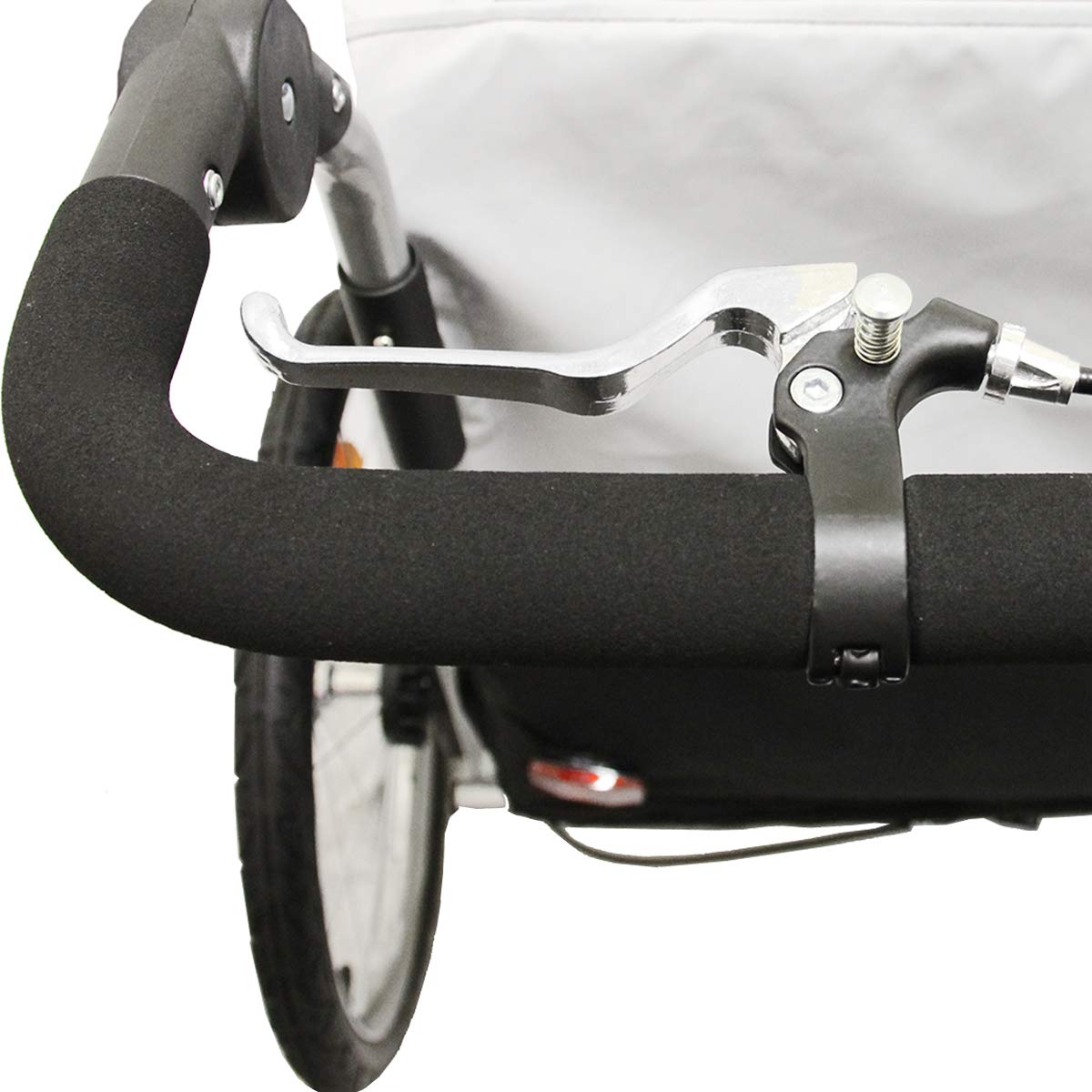 ClevrPlus Deluxe 3-in-1 Double Seat Bike Trailer & Jogging Stroller for Kids - Foldable & Collapsible with Pivot Front Wheel | Perfect for Cycling, Running & Outdoor Family Adventures