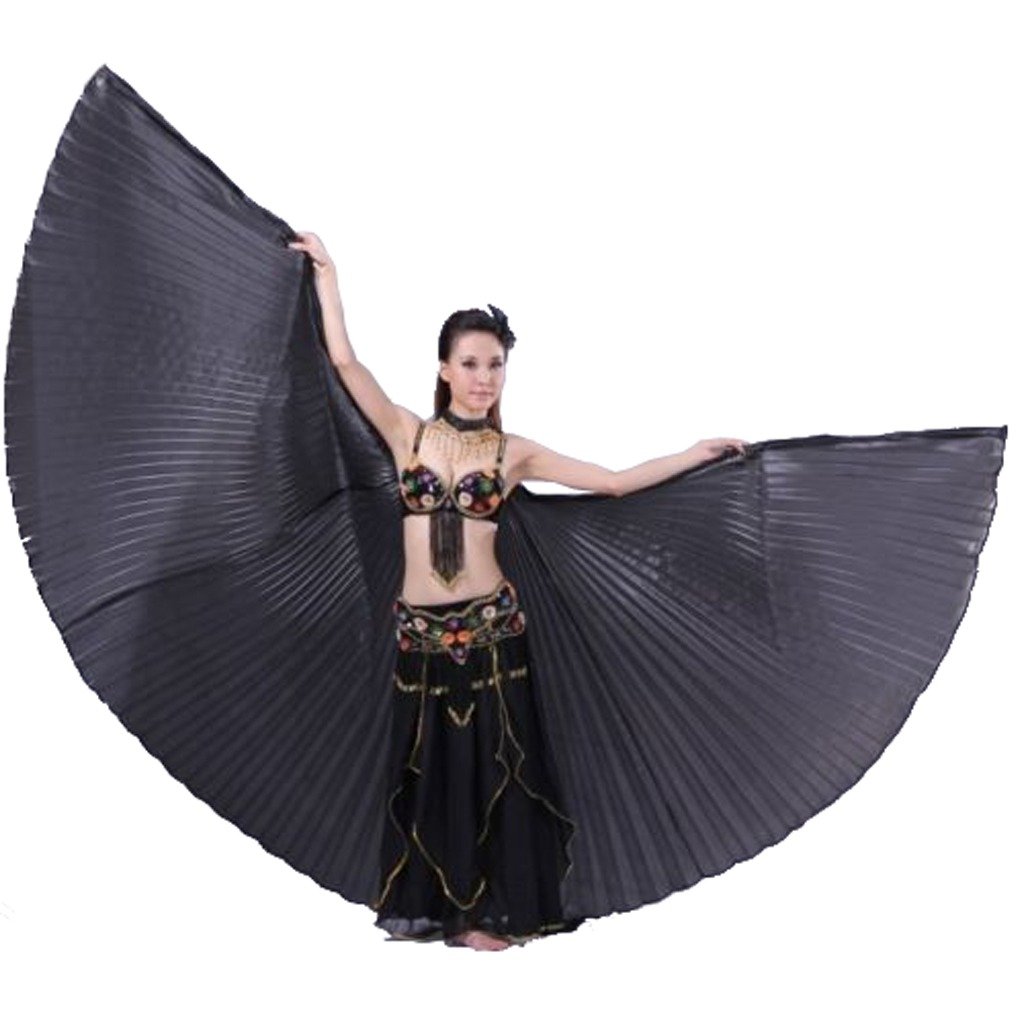 Professional Belly Dance Costume for Women - Wuchieal Angle Isis Wings (No Stick) | Perfect for Performances, Stage Shows & Dance Classes